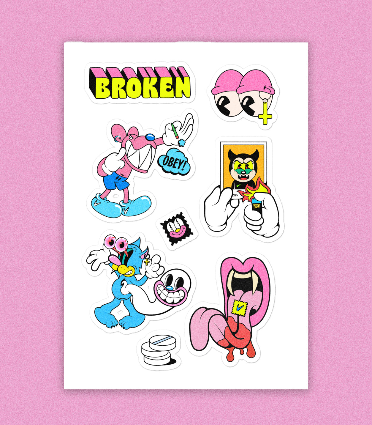 Sticker Sheet – Broken Edition